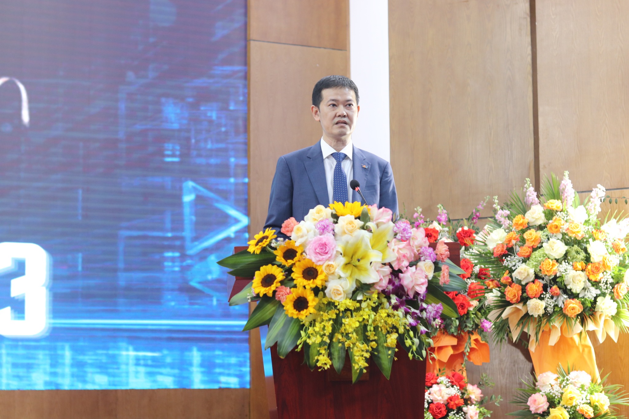 PGS,TS. Phạm Đức Hiếu - Trưởng Khoa KTKT, trưởng BTC TAC2023 phát biểu khai mạc vòng thi chung kết